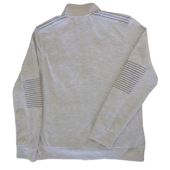 INC INTERNATIONAL CONCEPTS Knit Light Gray/Grey Full Zip Moto Jacket Men Size M - Picture 6 of 6